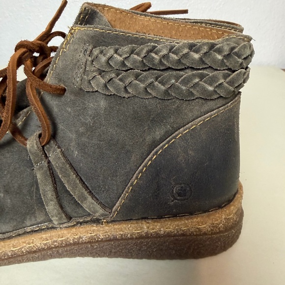 Born Temple II  Distressed Boots Leather Dark Charcoal  Size 9 - Picture 11 of 11